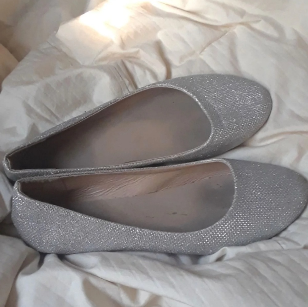 Silver sparkle shoes
